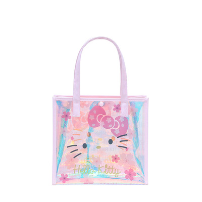hellokitty炫彩镭射果冻游泳包