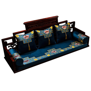 中式红木沙发垫椅垫冬季防滑实木家具海绵加厚坐垫罗汉床垫子定制