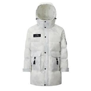 【鹅绒】千仞岗冬季新款中长款连帽保暖羽绒服男外套8848登顶系列