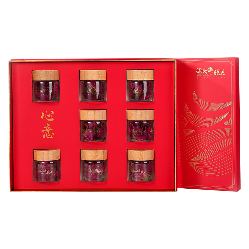 玫瑰花冠茶礼盒大朵花冠无硫高档