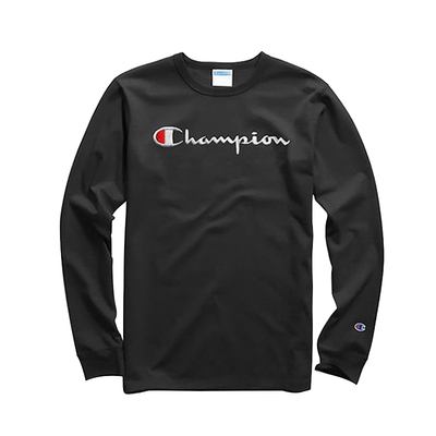 champion刺绣男女款情侣长袖t恤