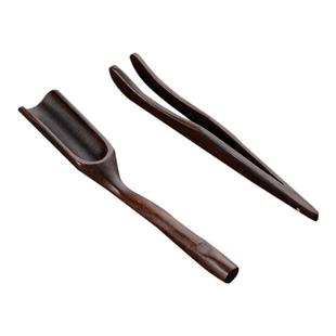 茶夹黑檀木茶夹子夹茶叶夹子茶镊子夹茶杯夹子木质茶捏子取茶工具