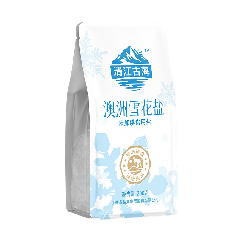 清江古海澳洲雪花盐未加碘家庭食用盐海盐200g*1袋澳洲精选原料