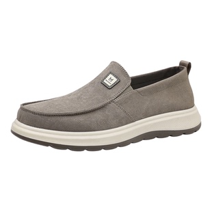 达官贵人老北京休闲一脚蹬布鞋男款软底透气懒人鞋套脚舒适爸爸鞋