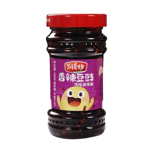 润哥坊香辣豆豉268g湖南特产辣椒酱拌饭拌面酱风味豆豉酱下饭调味