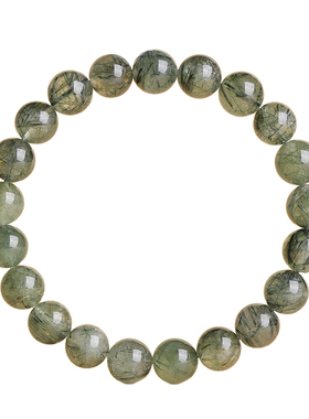 天然绿发晶聚宝盆招财转运手链