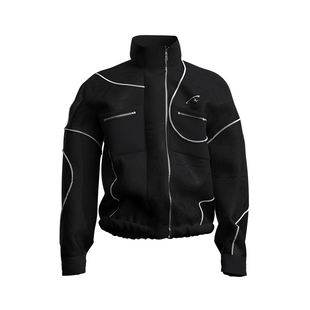 DreamBand『金属棱刻』原创·夹克拉链青年立领休闲外套黑色夹克