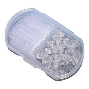 养耳洞拒绝过敏过2格装透明直棒套装医学级耳棒套装养耳洞隐形透