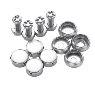 车牌固定螺母牌照框专制安装螺钉卡扣不锈钢防盗配件框架通用