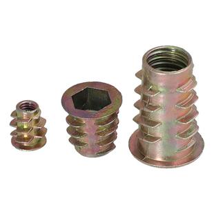 锌合金内六角带介/T型内外牙螺母/家具螺丝预埋件连接件M4M5M6 GG