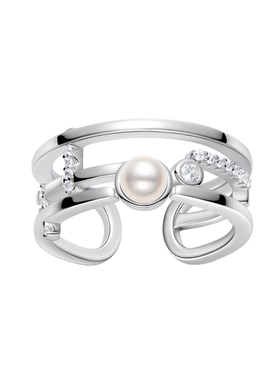 几尤女珍珠时尚简约气质戒指