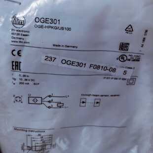 议价假一赔十IFM易福门OGE303 OGS300 OGS301