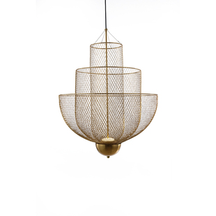意大利设计师金属网格吊灯轻奢时尚客厅餐厅卧室别墅复式楼大吊灯