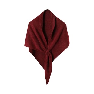 纯色三角巾披肩女外搭2025新款秋冬季针织围巾披肩两用显瘦保暖