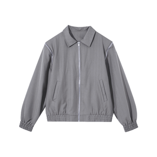 Hualun年轻人行政夹克高级感痞帅翻领外套男春秋潮牌宽松翻领上衣