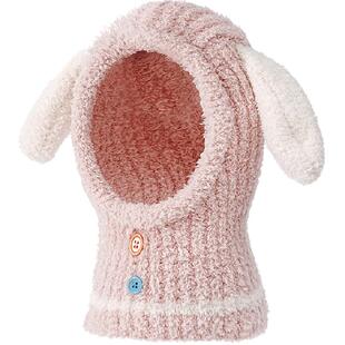 宝宝帽子男女童秋冬季婴儿围巾一体冬天围脖毛线套头护耳儿童帽子