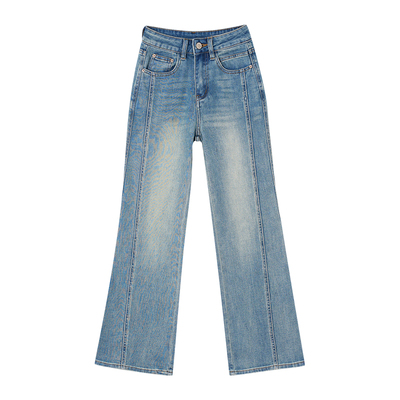 王家有鱼2026早春新款复古直筒牛仔裤百搭显瘦裤子女日常时尚长裤