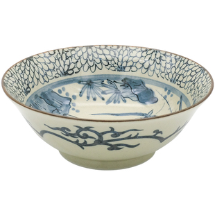 日本制美浓烧和风古染拉面汤碗沙拉碗咖喱盖饭碗泡面甜品