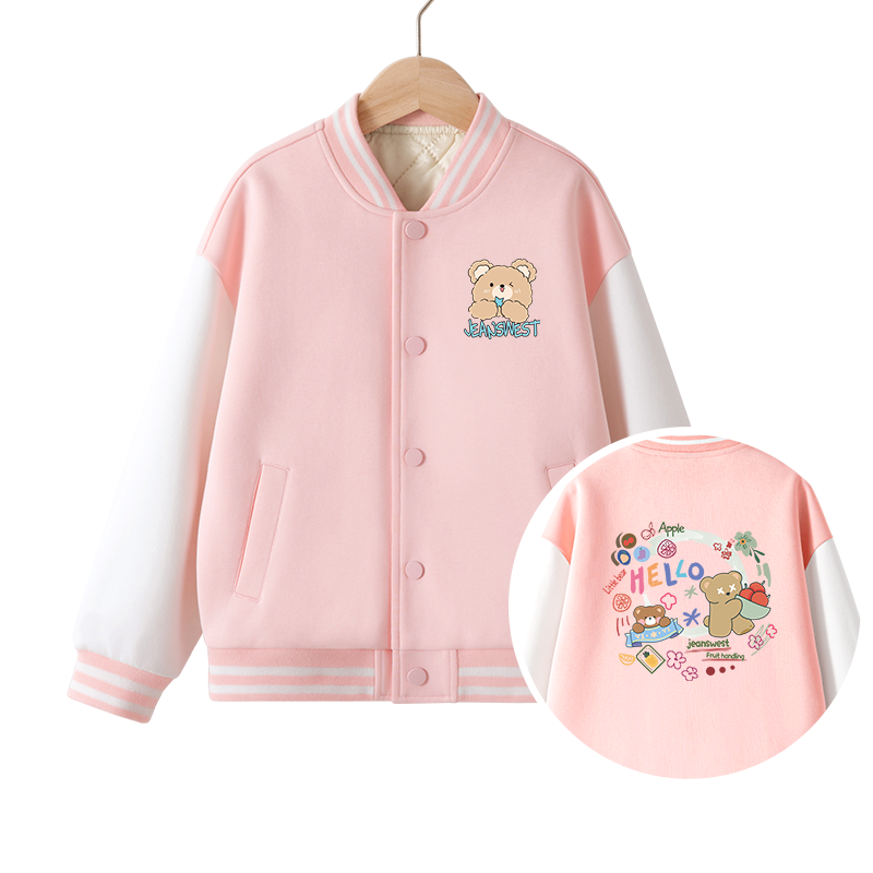 真维斯童装女童加棉棒球服