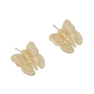 SCHAWLOW肖洛新款蝴蝶耳钉女系简约冷淡风小巧耳环气质耳饰品