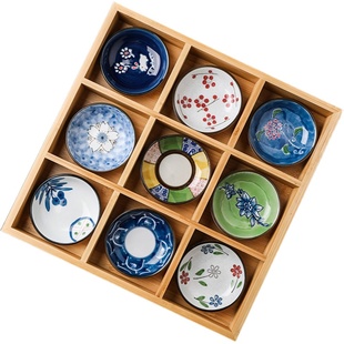 舍里日式小碟子九宫格餐盘商用茶馆餐厅果盘围炉煮茶点心盘零食盘