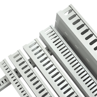 pvc细齿线槽塑料细牙灰色plc电气柜开口密齿高80x宽50行线槽60x40