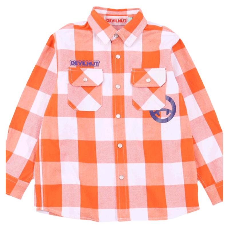 DEVIL NUT潮牌 恶魔  小领2贴袋衬衫-DN KIDS AET