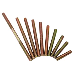 M8镀彩锌全牙螺杆全螺纹丝杆牙条通丝双头牙家具链接螺丝紧固螺栓