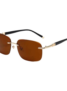 昭寻2026新款太阳镜男士开车专用高清偏光镜防紫外线无框变色墨镜