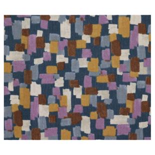 日本进口21W灯芯绒面料hokkoh手工DIY印染连衣裙服装布料幻彩方块