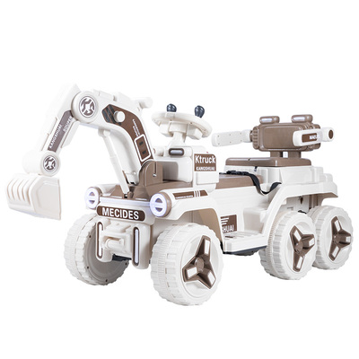 儿童双人挖掘机可坐人双座玩具车