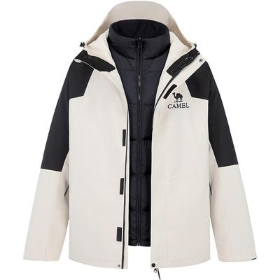 骆驼男装羽绒服内胆男冬季2025加厚保暖户外防水三合一外套男