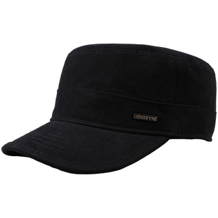 德西纳后封口全封闭平顶帽男四季遮阳帽中老年帽子做旧户外鸭舌帽