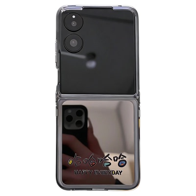 ins风小清新笑脸哈哈适用小米mixflip手机壳新款高级感小众网红折叠屏手机壳magicvflip硅胶外壳防摔保护套女