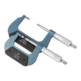 青海青量叶片千分尺0-25刀口薄片千分卡尺高精度外径测沟测槽尺