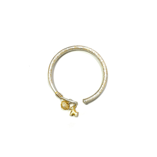 国风足银9999马上有钱吉言手镯纯银描金平安锁开口镯子情人节礼物