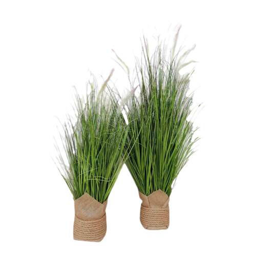 仿真狗尾巴草客厅北欧ins装饰摆设 假花芦苇盆栽落地植物拍摄道具