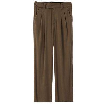 松紧腰灯芯绒休闲西装长裤男