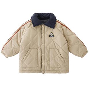 男童棉服外套秋冬加厚保暖加绒夹棉上衣宝宝羊羔绒外出服儿童冬装