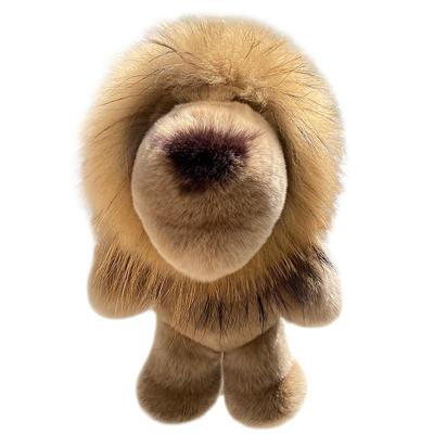 书包挂件小狮子毛绒兔毛柔软可爱