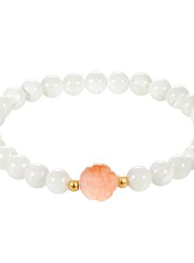 zeroline花朵南红玛瑙手串女贝珠