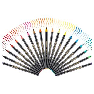edding1340柔绘笔软头秀丽笔金属色可混色brush英文花体字渐变色手账笔