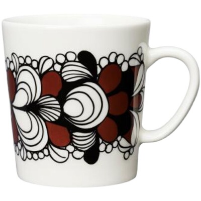 arabia插画手绘风花卉色彩马克杯