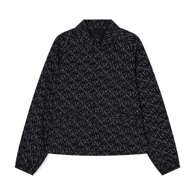 AX/阿玛尼男士翻领满印字母夹克