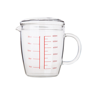 带刻度耐高温带盖电陶炉可加热烤箱微波炉用烘焙牛奶早餐杯量杯