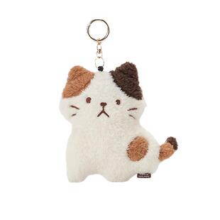 日本HAPiNS三花猫毛绒卡包公仔玩偶零钱包钥匙耳机包可爱收纳包