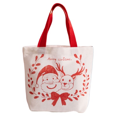 马年新年礼品包装手提糖果帆布袋