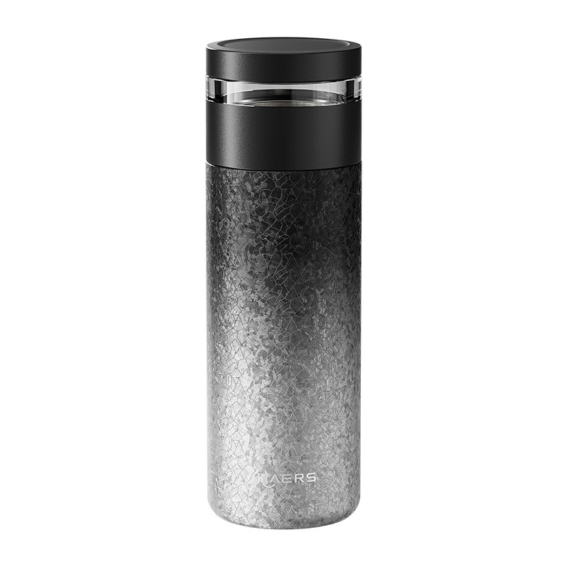 哈尔斯纯钛保温杯男款茶水分离杯焖泡茶杯水杯高端钛杯子生日礼物
