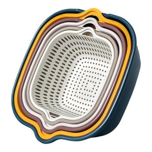 创意双层厨房客厅家用洗菜盆沥水篮火锅拼盘洗水果篮子塑料漏盆