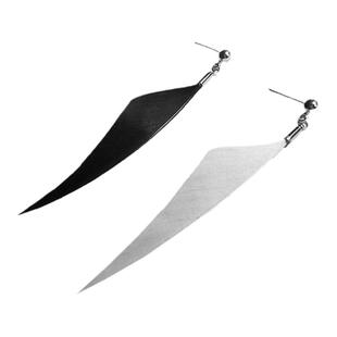 设计师原创羽毛男女耳环简约个性气质纯银长款耳饰耳钉耳夹流苏